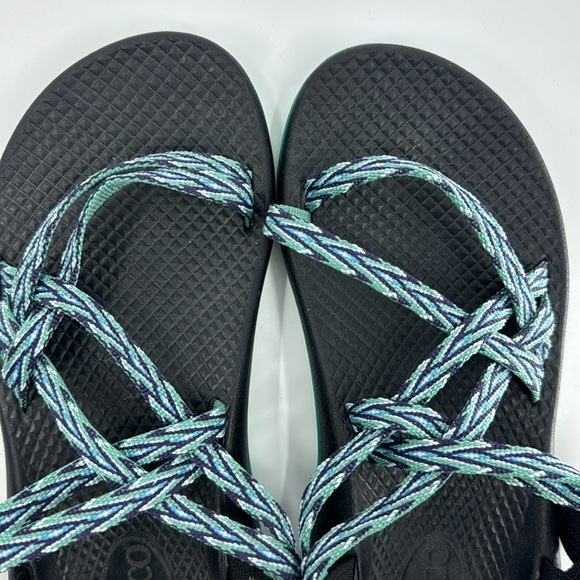 CHACO Girl’s Tribal Blue and Green Print Sandals Size 2 NWT - Picture 15 of 16